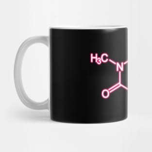 Pink Neon Caffeine Molecule Mug